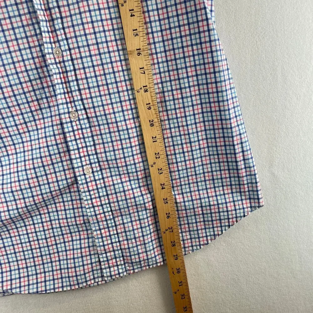 Ralph Lauren Vintage Short Sleeve Plaid Shirt SZ L